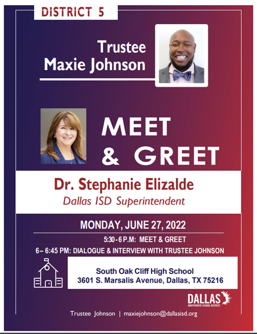  Meet and Greet the New Superintendent for Dallas ISD